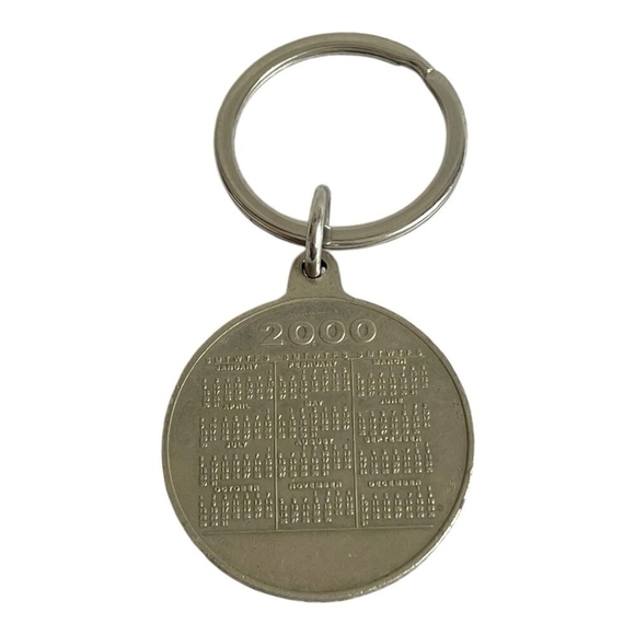 Vintage 2000 Millennium Key Chain Key Ring Full 2000 Calendar Very Good - Picture 3 of 4